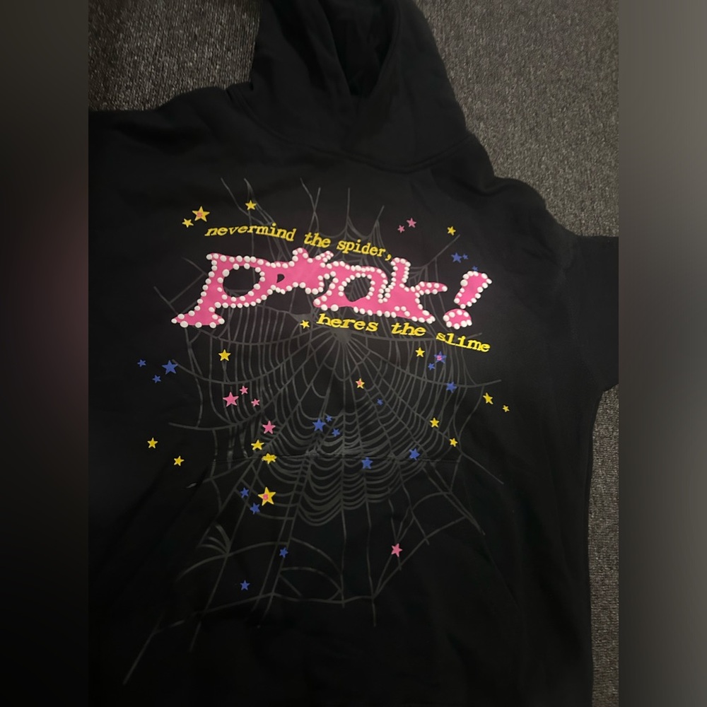 Sp5der P*nk Hoodie ‘Black’
